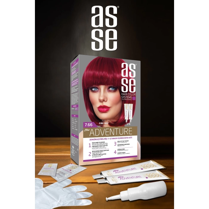 7.66 مجموعة طلاء أحمر ناري 50+50 مل