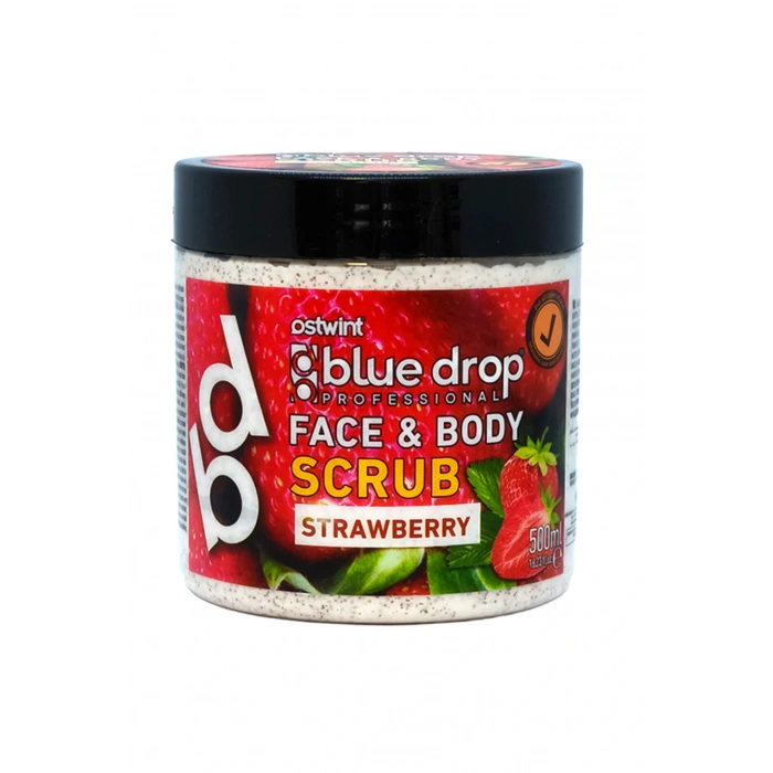 Blue Drop Çilek Yüz ve Vücut Scrub Peeling 500ml Toksinlerden Arınmış Cilt Hücre Yenileyici