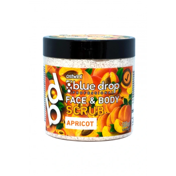 Blue Drop Kayısı Yüz ve Vücut Scrub Peeling 500ml Toksinlerden Arınmış Cilt Hücre Yenileyici