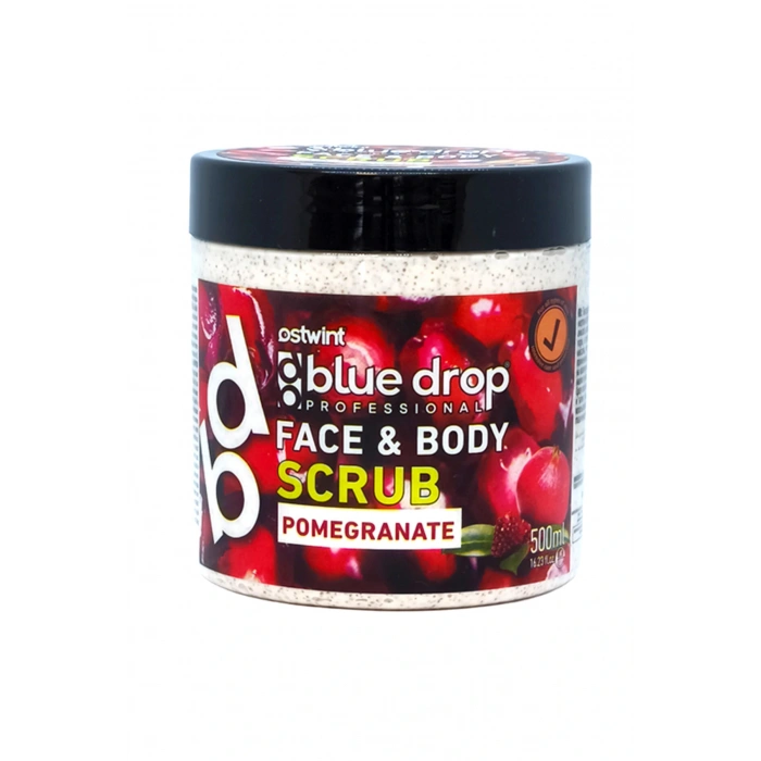 Blue Drop Nar Yüz ve Vücut Scrub Peeling 500ml Toksinlerden Arınmış Cilt Hücre Yenileyici