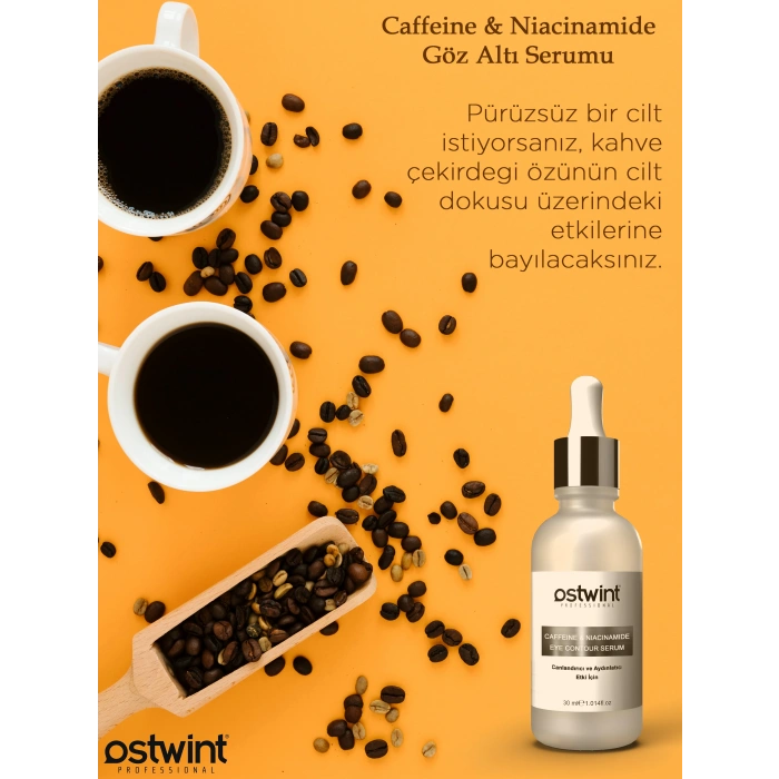 Ostwint Caffeine Niacinamide Aydınlatıcı Sıkılaştırıcı Göz Altı, Çevresi Morluk Torba Karşıtı Serumu