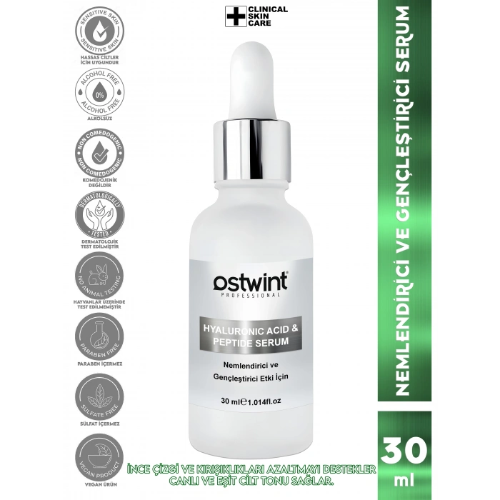 Ostwint Hyaluronic Asit Peptide Nemlendirici Dolgunlaştırıcı Canlandırıcı Kırışıklık Karşıtı Serum