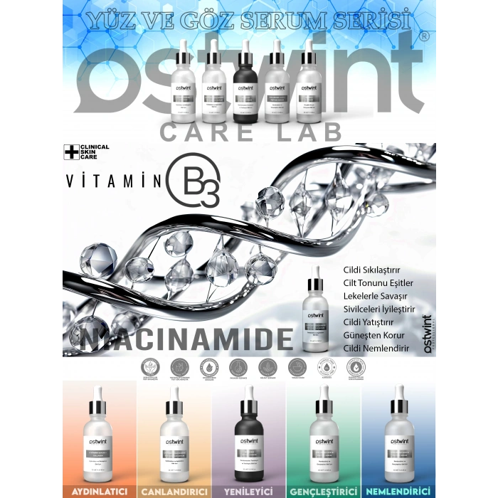 Ostwint Hyaluronic Asit Peptide Nemlendirici Dolgunlaştırıcı Canlandırıcı Kırışıklık Karşıtı Serum