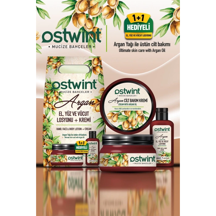 مجموعة كريم العناية بالبشرة والوجه والجسم من أوستوينت أرغان