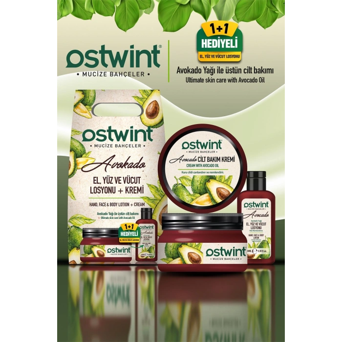 Ostwint Avocado Cilt Bakım Kremi ve El Yüz Vücut Losyonu Set