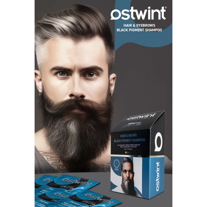 أوستوينت شامبو أسود للرجال 25 مل × 10 أكياس