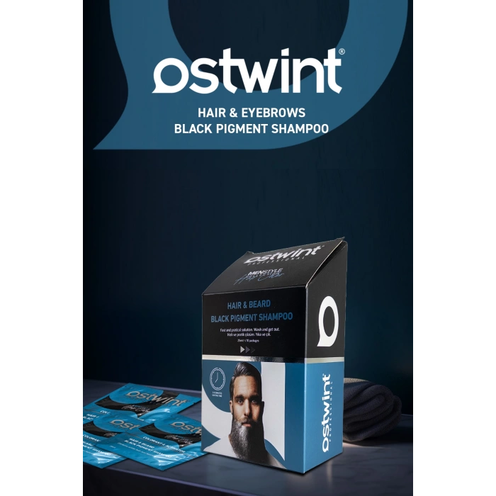 أوستوينت شامبو أسود للرجال 25 مل × 10 أكياس
