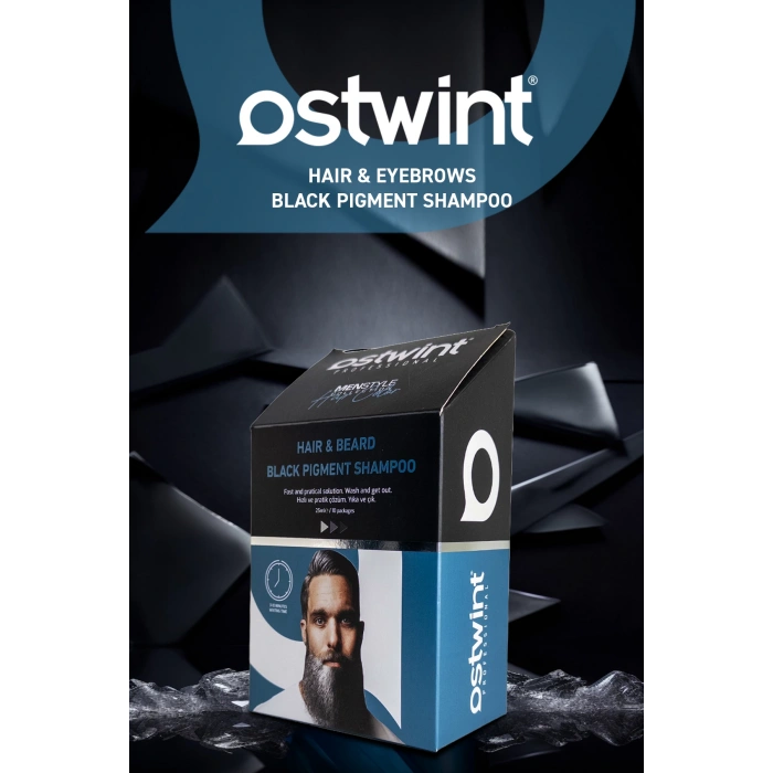 أوستوينت شامبو أسود للرجال 25 مل × 10 أكياس