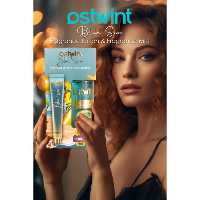 Ostwint Blue Sea Vücut Spreyi 200ml ve Vücut Kremi 50ml Set Ferahlatıcı Deniz Esintisi Çiçeksi Parfüm Kokusu