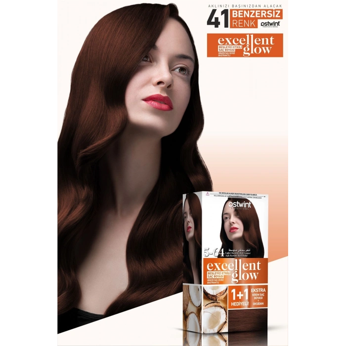 Ostwint Excellent Glow Light Каштановый Красный Медный №:5.64