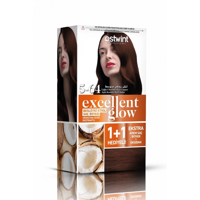 Ostwint Excellent Glow Light Каштановый Красный Медный №:5.64