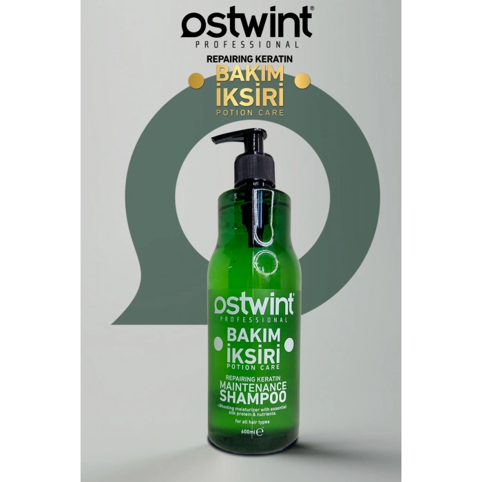Ostwint Keratin Care Set, Kusursuz Saç Bakımı İçin 4lü Set, Şampuan Saç Kremi Saç Serumu Saç Maskesi