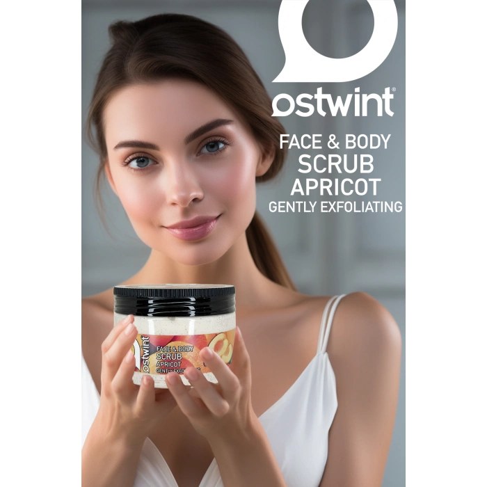 Ostwint Yüz, Vücut Peeling Scrub, Kayısı 300ml Temizleyici Pürüssüzleştirici Dolaşımı Hızlandırıcı