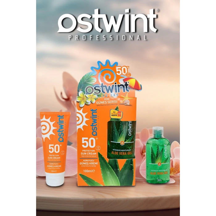 أوستوينت واقي شمسي SPF 50+ 100 مل مع فيتامين E + جل الصبار 100 مل هدية