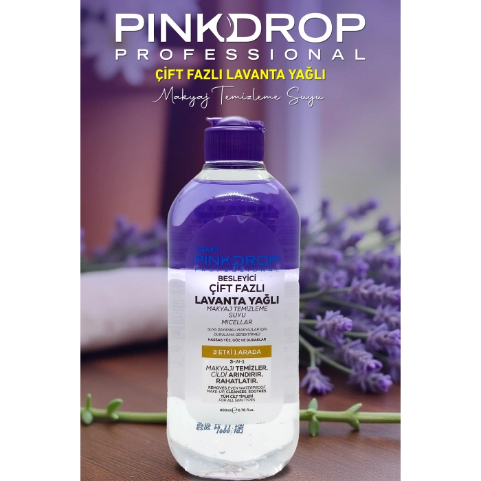 Pinkdrop Çift Fazlı Makyaj Temizleme Suyu 400 ml – Lavanta