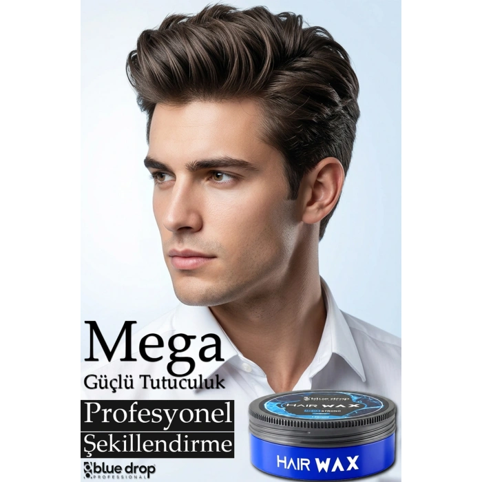 Professional Hair Wax – Mega Strong | Profesyonel Şekillendirme | Gün Boyu Kalıcı Etki 175 ml.