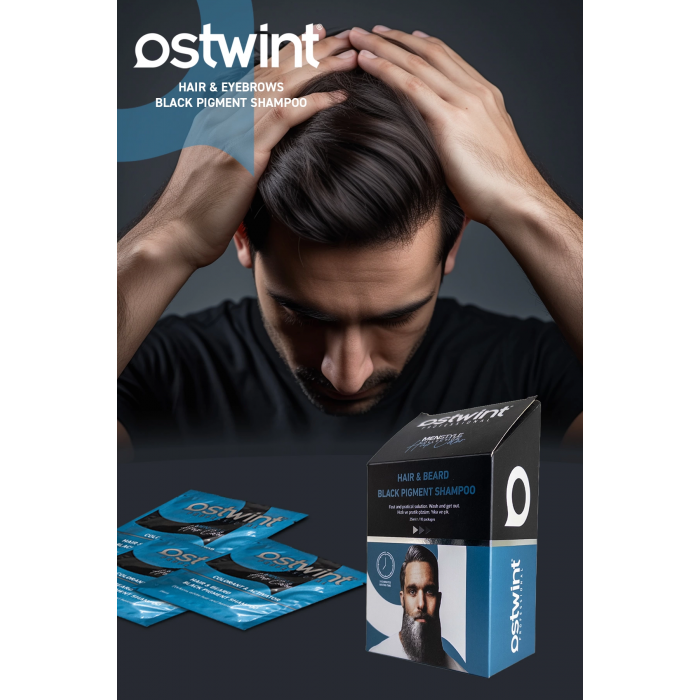 Ostwint Black Shampoo Erkek 25ml x 10 Adet Şaset ile Profesyonel