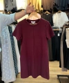 Bordo Basic Lacoste Kumaş Elbise