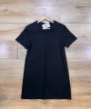 Siyah Basic Lacoste Kumaş Elbise