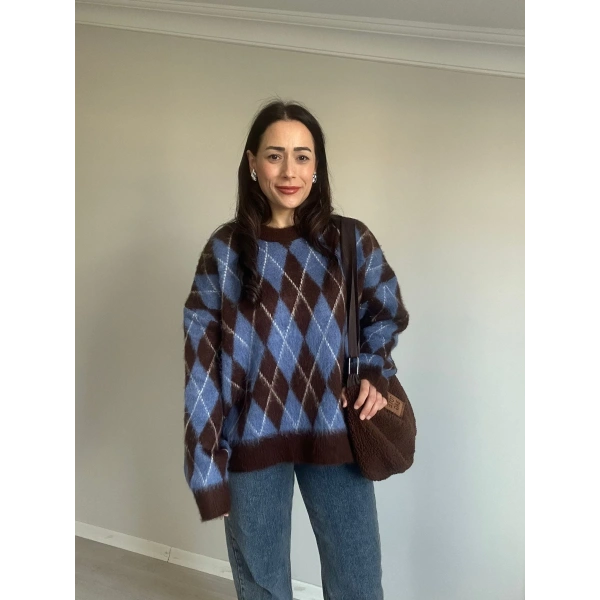 Baklava Desen Kazak Renkli