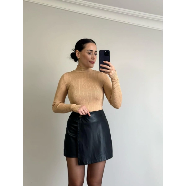 Fitilli Yarım Balıkçı Triko Badi