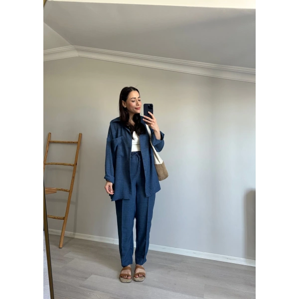 Lacivert Gömlek Takım