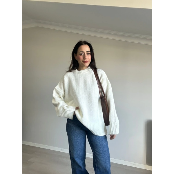 Pinterest Triko Beyaz Kazak