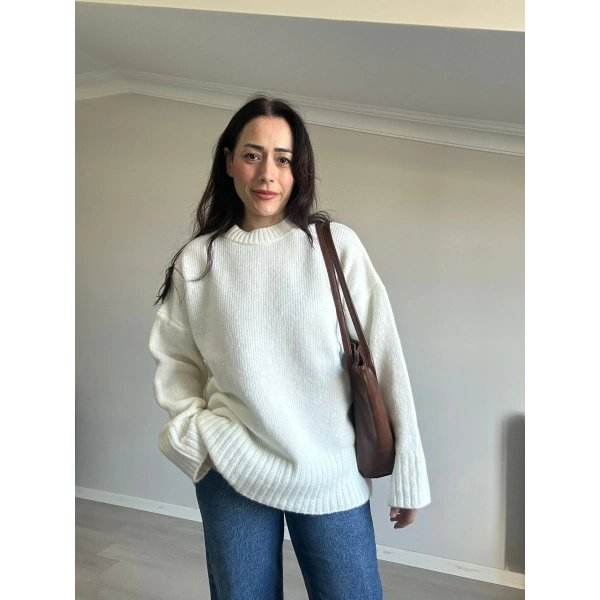 Pinterest Triko Beyaz Kazak