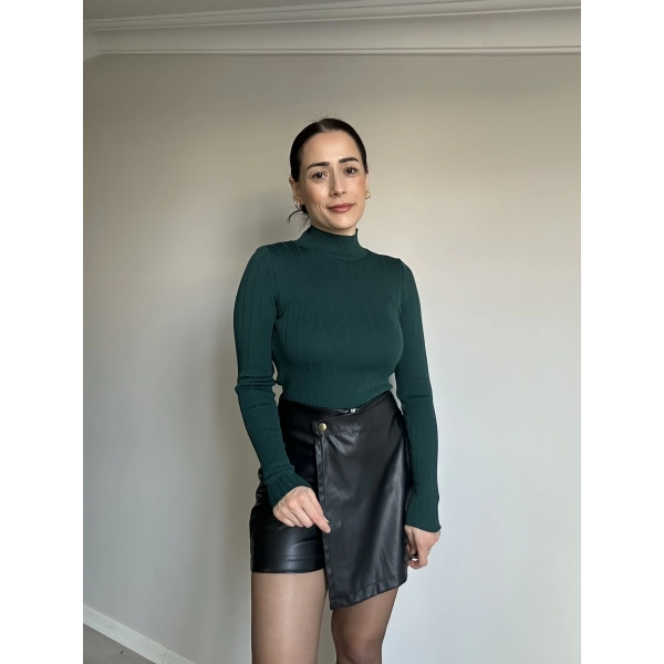 Fitilli Yarım Balıkçı Triko Badi