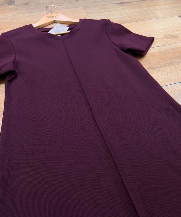 Bordo Basic Lacoste Kumaş Elbise