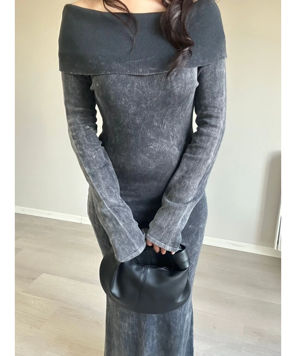 Madonna Yaka Yıkamalı Elbise