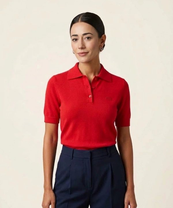 Polo Yaka Lcst Triko Badi - Kırmızı