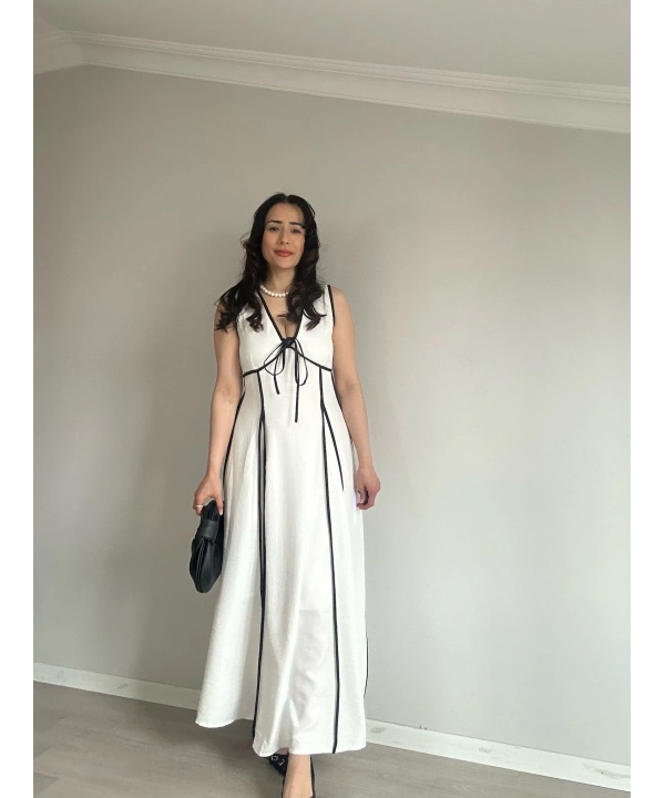 Şeritli Elbise