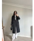 Siyah Astarlı Kemerli Trençkot