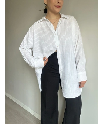 Fitilli Beyaz Gömlek