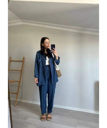 Lacivert Gömlek Takım