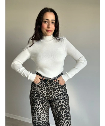 Yarım Balıkçı Beyaz Triko Badi