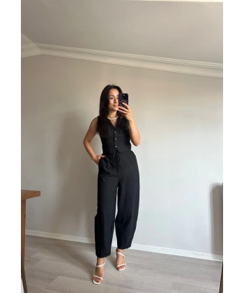 Yelek Pantolon Takım Siyah