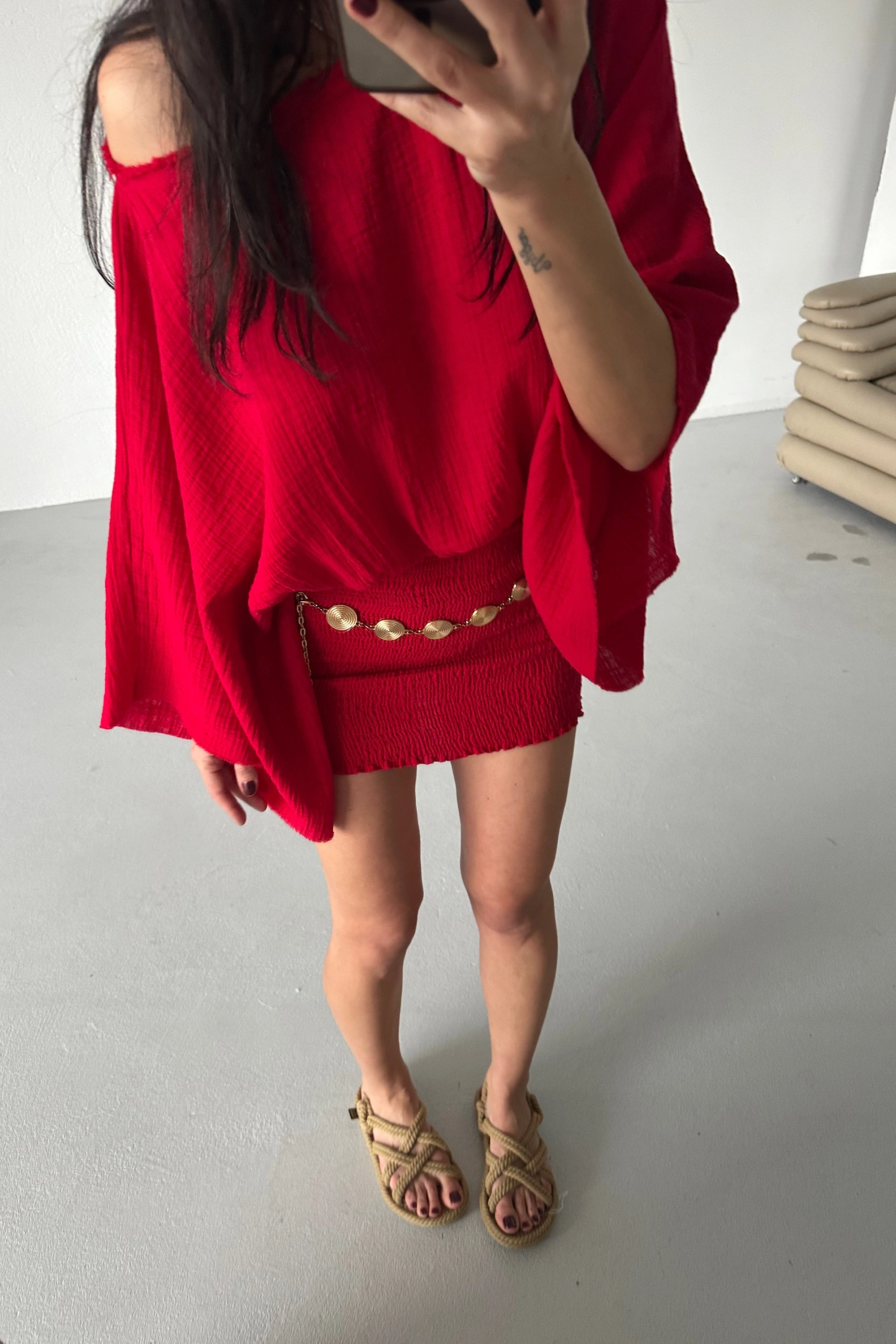 Kırmızı Mini Elbise