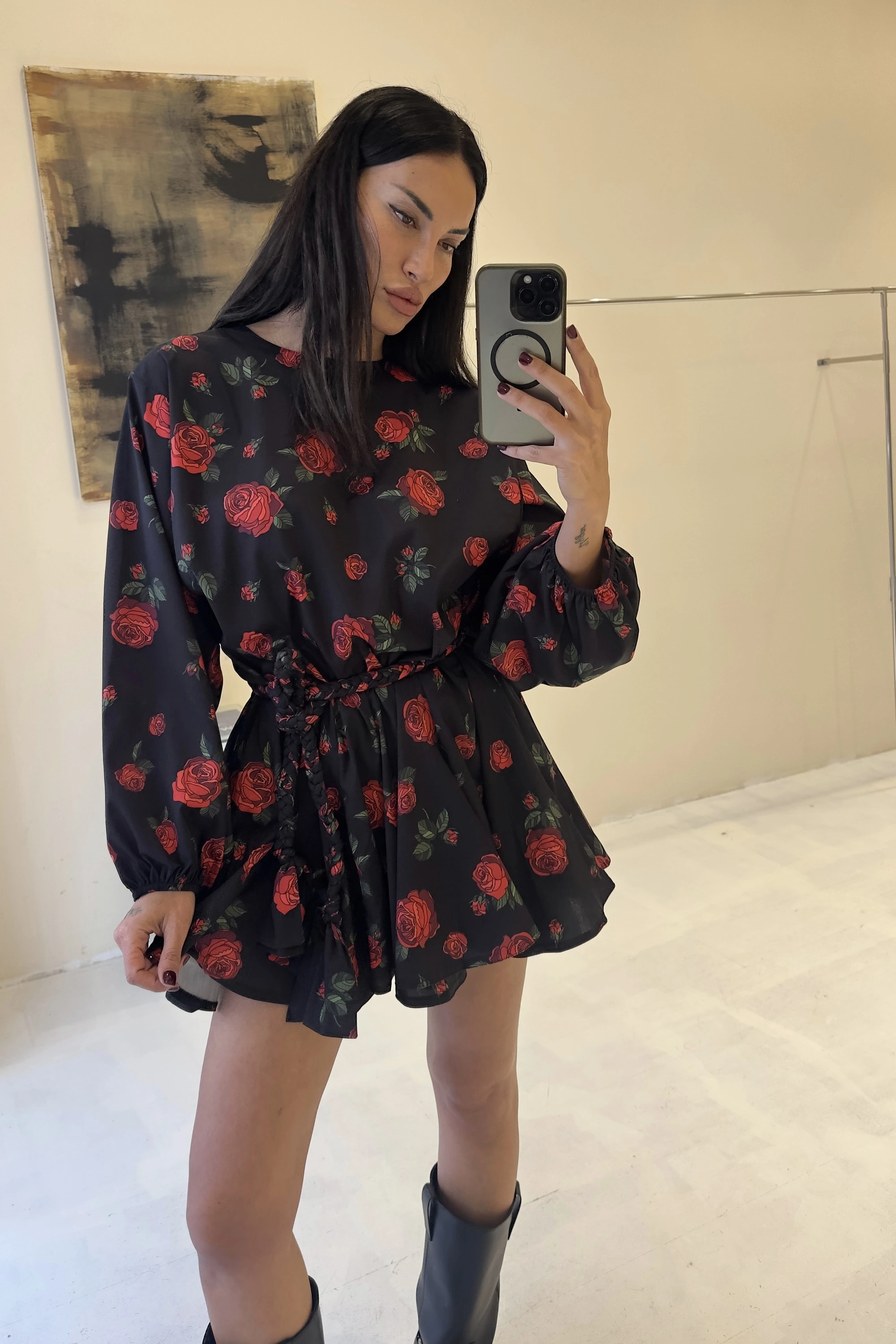 Elora Çiçek Desenli Elbise