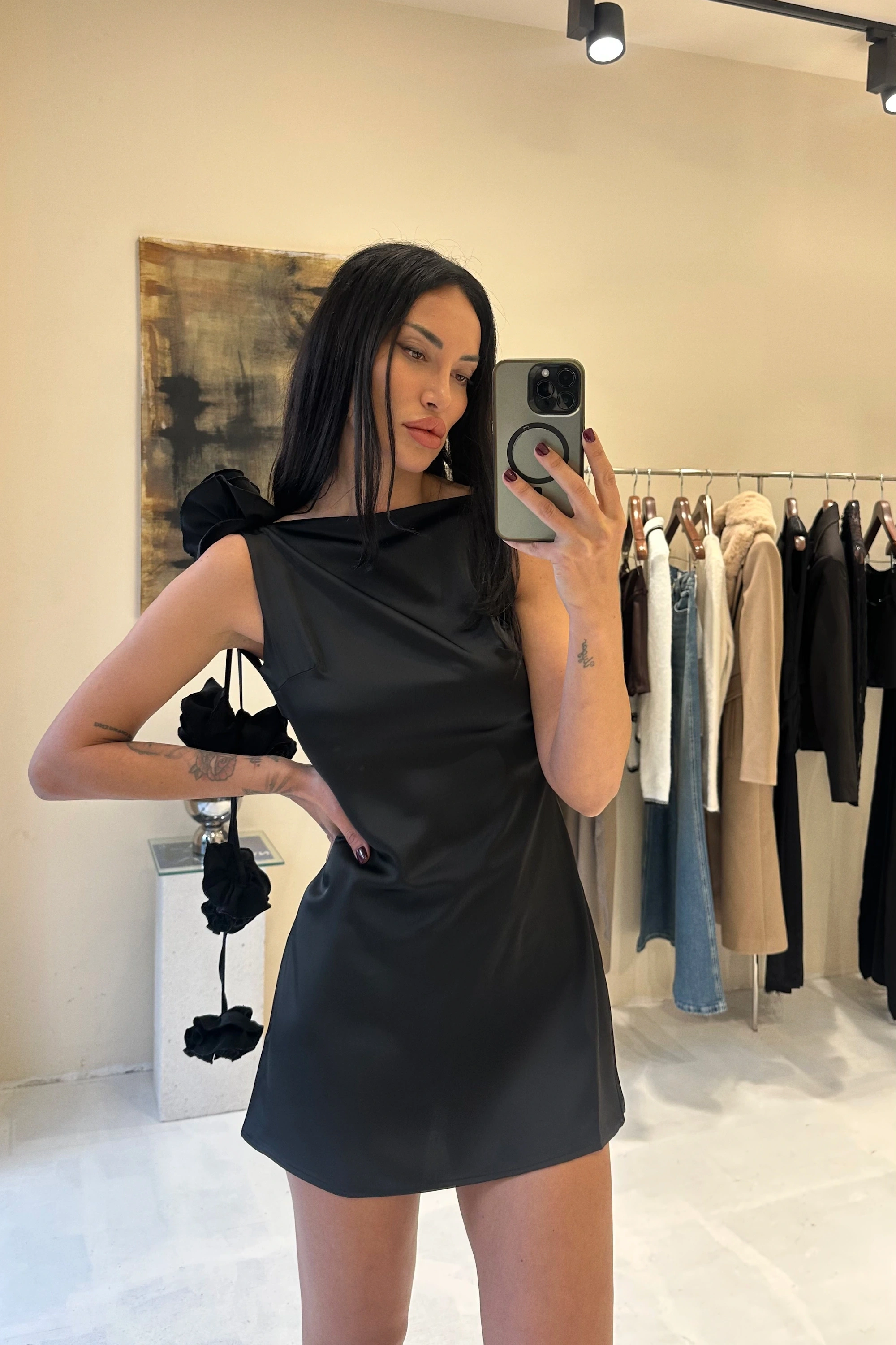 Mariam Mini Elbise - Siyah