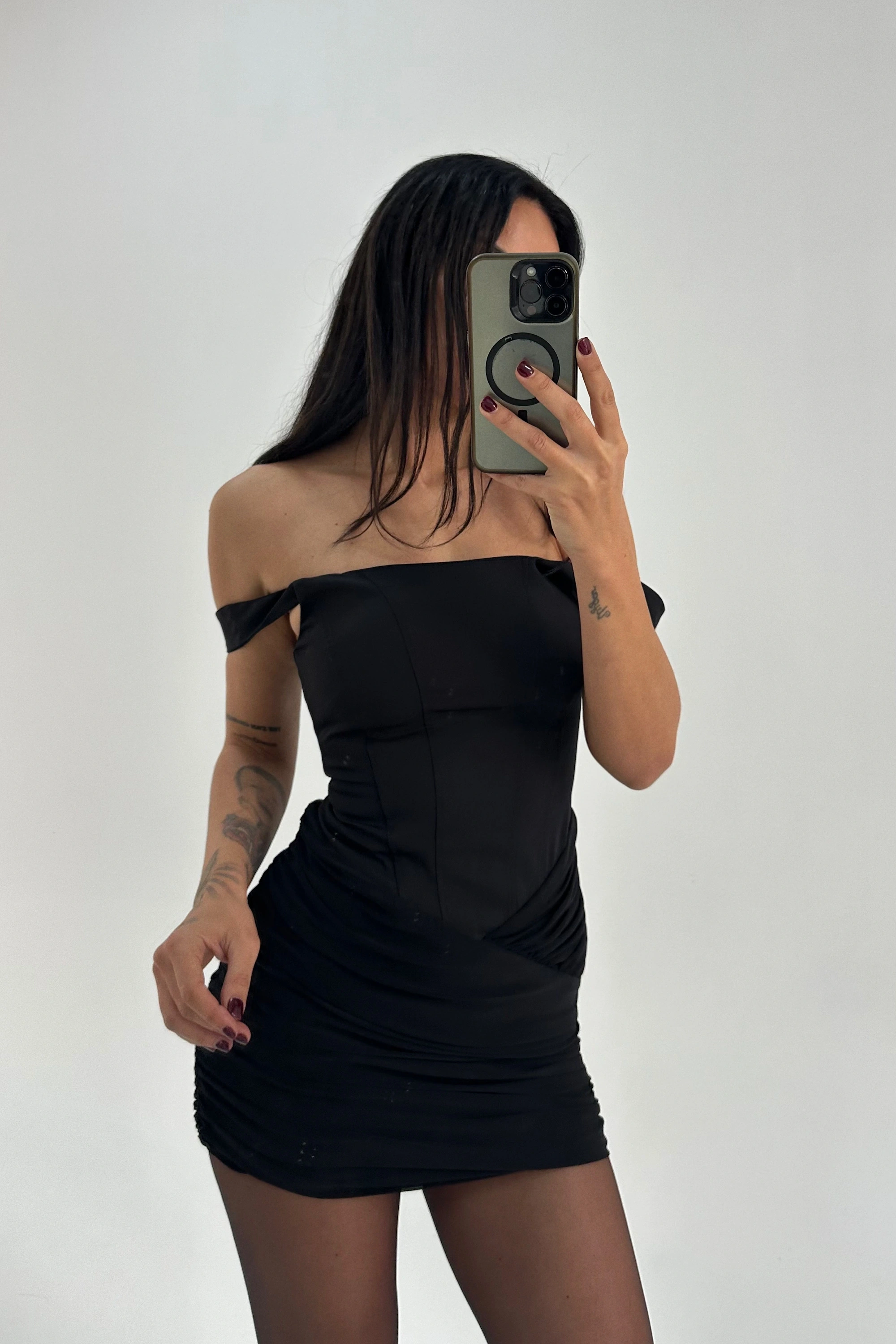 Mirella Siyah Mini Elbise