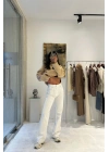 Beyaz Straight jean