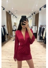 Derin V Yaka Mini Elbise