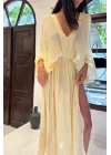 Fralya Bürümcük Elbise - Butter Yellow