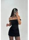 Mirella Siyah Mini Elbise
