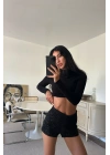 Boncuk İşlemeli Şort
