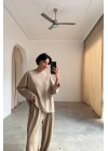 Rayon Pantolon Takım-Bej