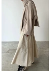 Volanlı Etek-Bej