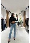 Yüksek Bel Straight Fit Jean